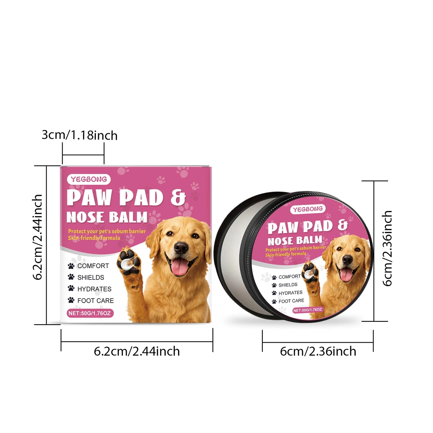 YEGBONG Natural Pet Paw Care Cream for Dogs and Cats