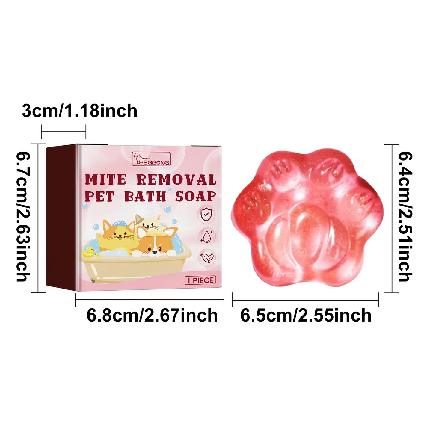 YEGBONG Pet Bathing Soap Gentle Cleanse For Dogs And Cats