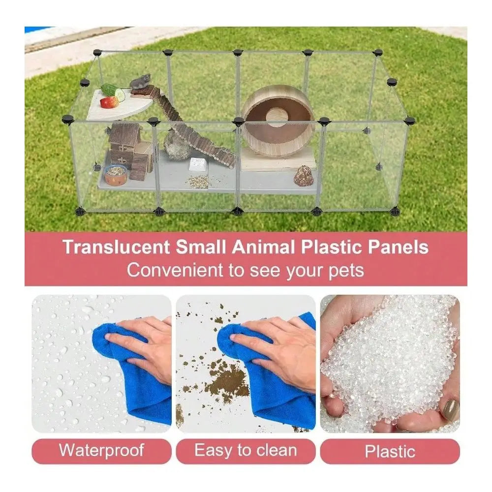 XMSJ Small Animal Playpen Waterproof Indoor Outdoor Portable