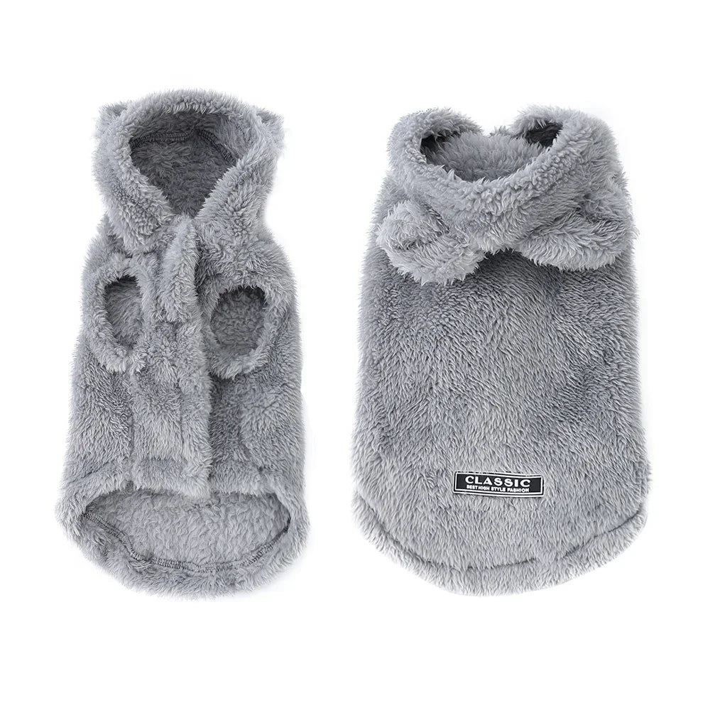 Holapet Winter Pet Hoodie Coat Cozy Fleece For Small Dogs