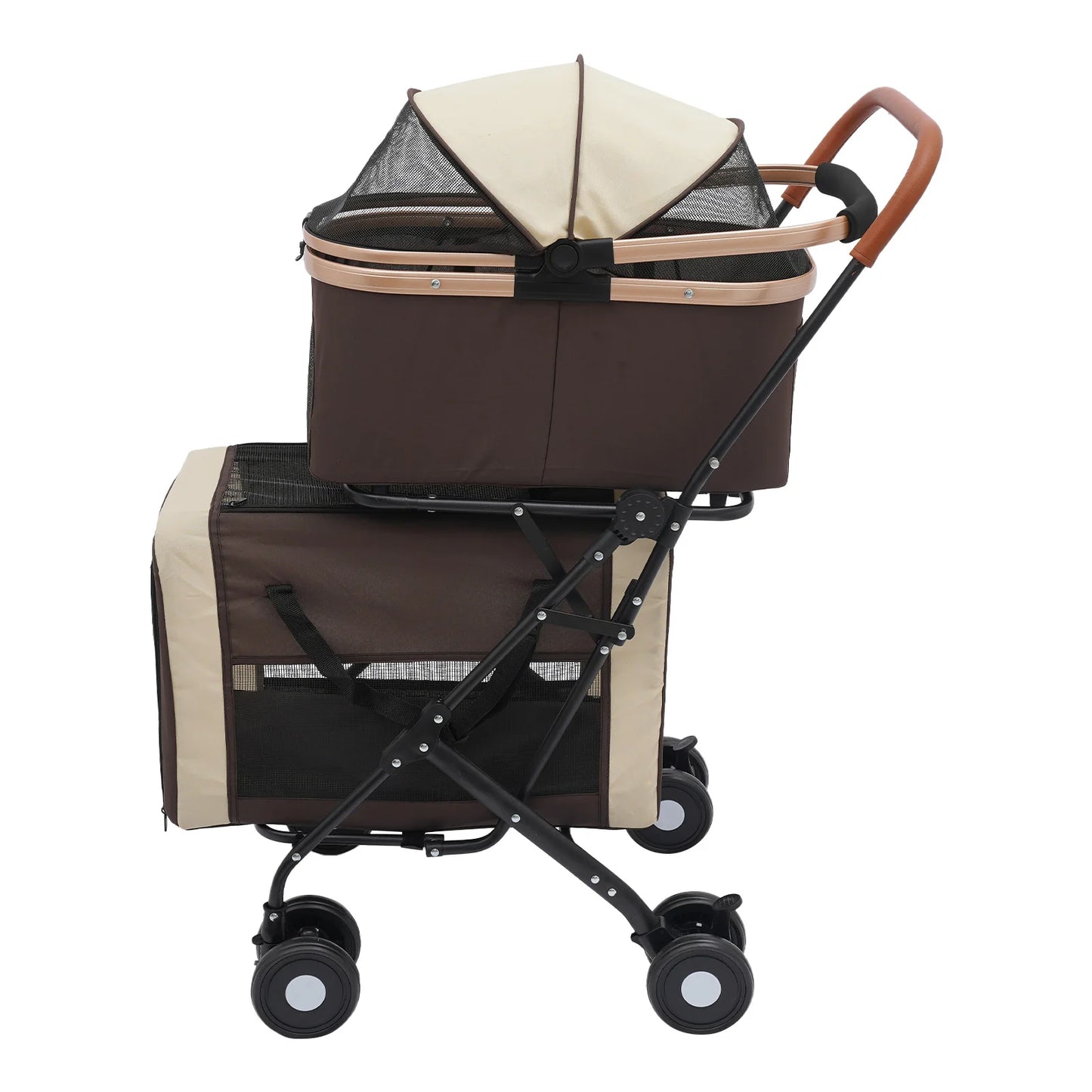 3 In 1 Heavy Duty Pet Stroller With Carriers 77Lbs