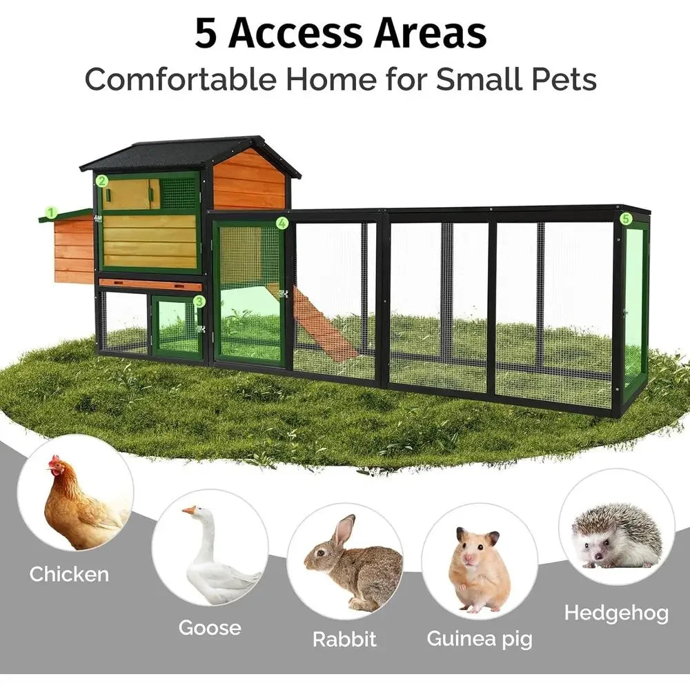 Wooden Chicken Coop For Three To Six Chickens In Backyard