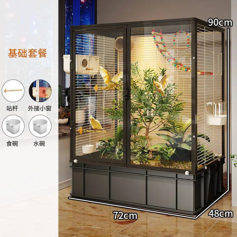 Stainless Steel Bird Cages For Canaries And Finches Indoor Aviary