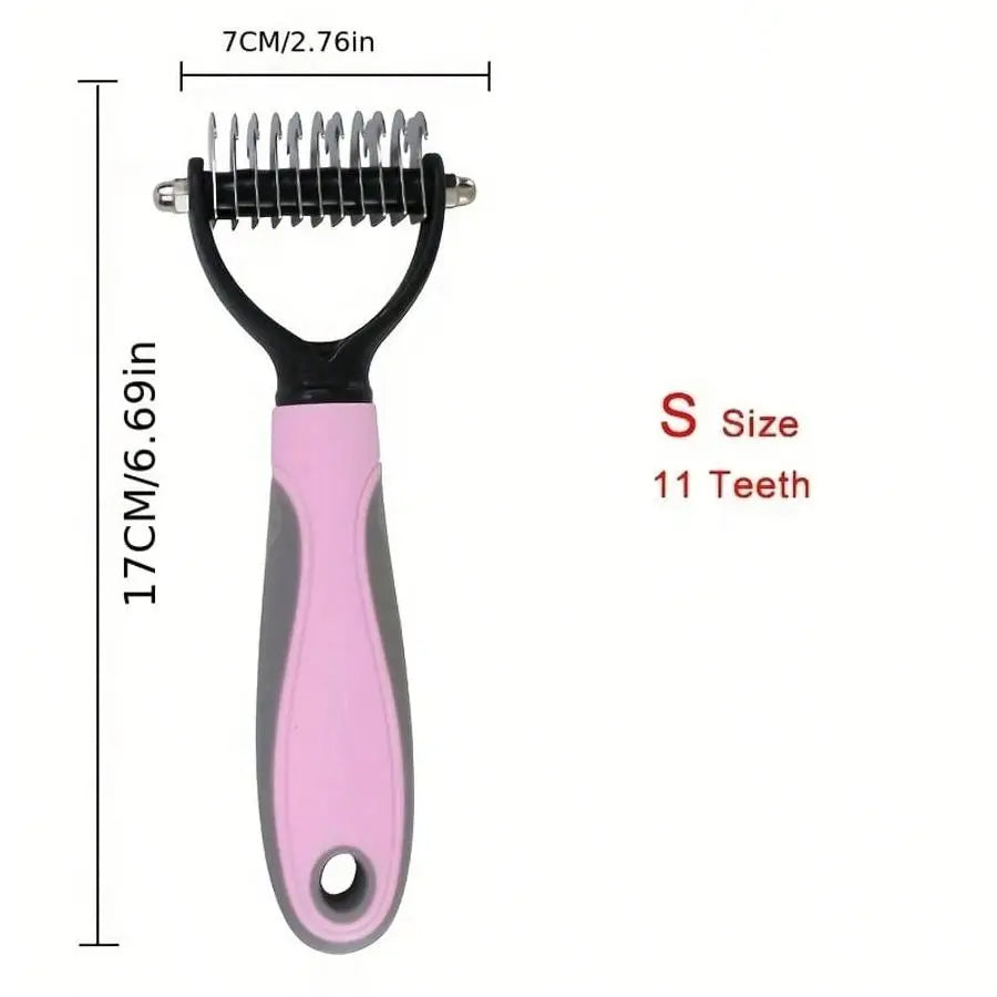 Pet Fur Cutter Double Sided Grooming Brush For Dogs