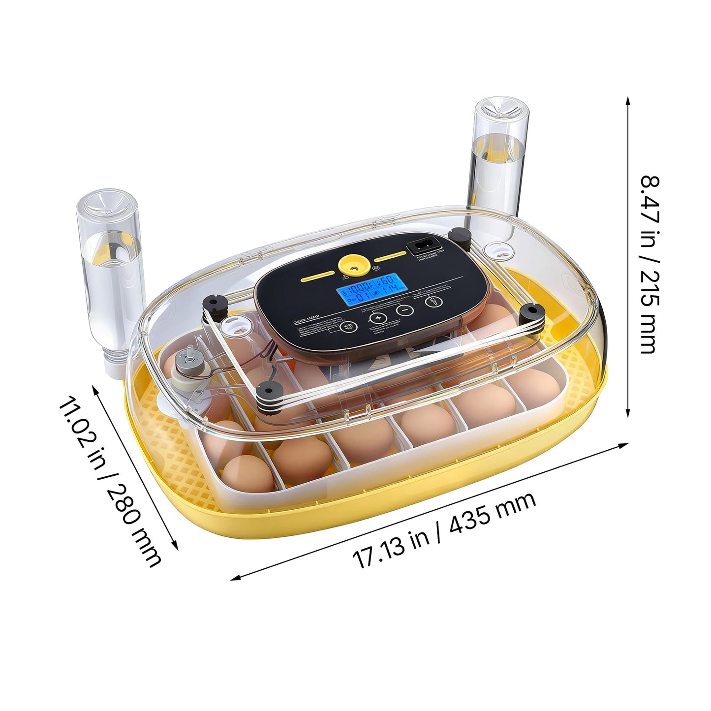 SucceBuy Egg Incubator LED Candler Temperature Display Auto Humidity Control