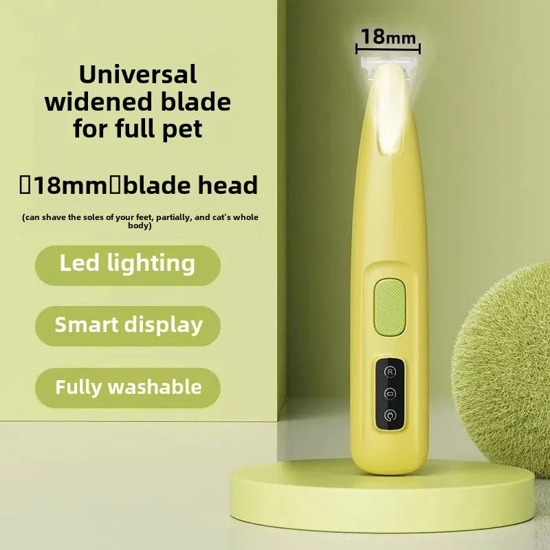 Dog Paw Trimmer With LED Light Waterproof Display For Grooming