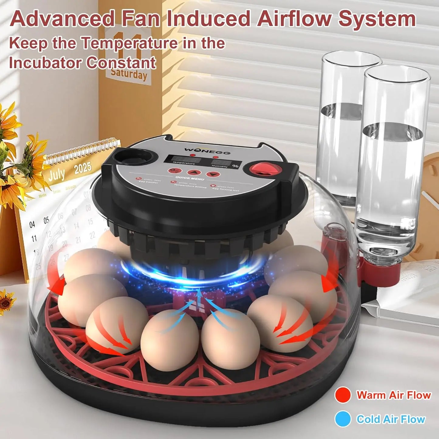 12 Automatic Egg Incubators With Smart Temperature Control Auto Turner