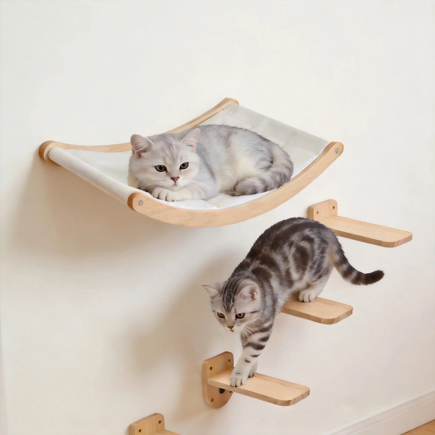 Wall Mounted Cat Rope Bridge With Sisal Climbing For Cats