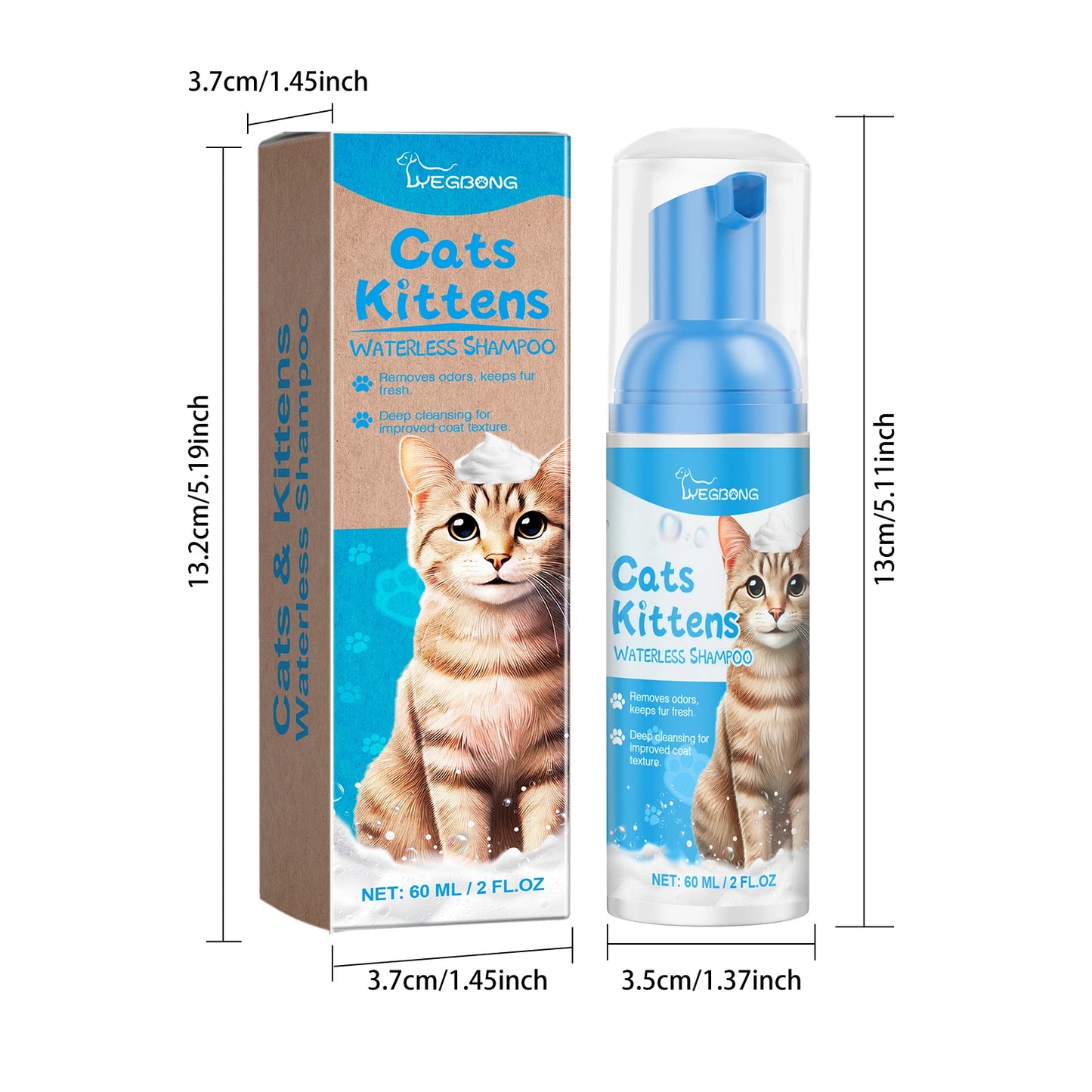 YEGBONG Cat NoRinse Cleaning Mousse Gentle Grooming