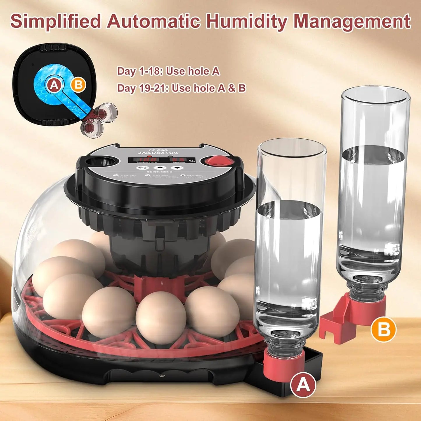 12 Automatic Egg Incubators With Smart Temperature Control Auto Turner