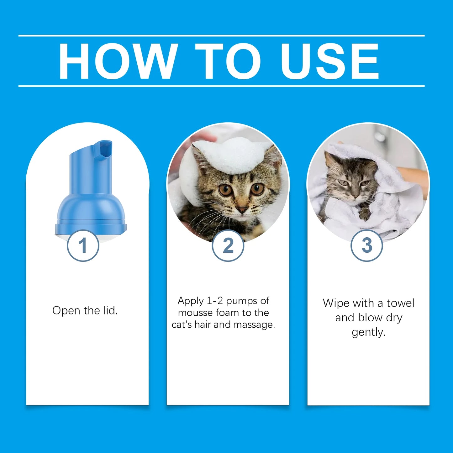 YEGBONG Cat NoRinse Cleaning Mousse Gentle Grooming