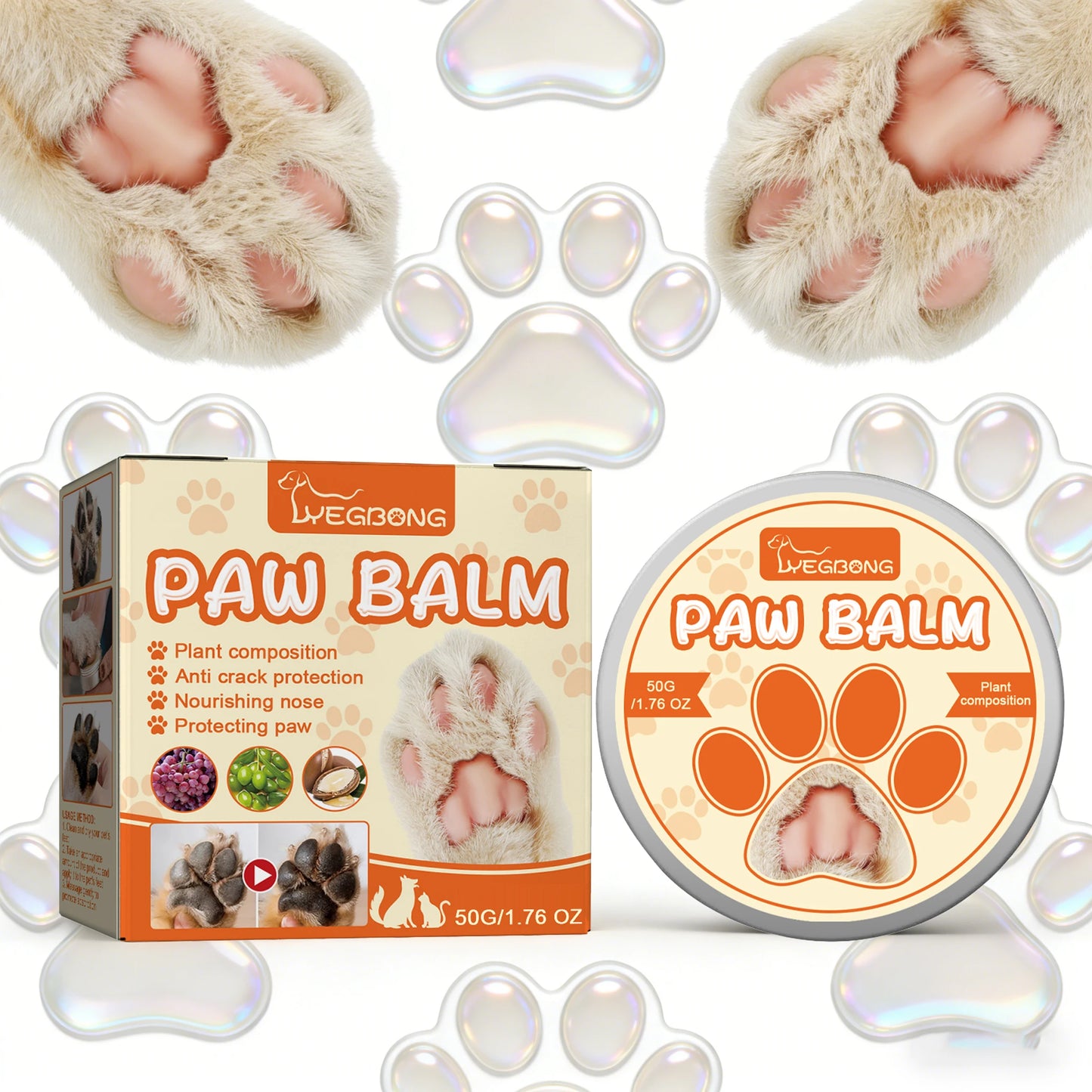 YEGBONG Pet Paw Moisturizing Cream Nourishing Repair For Cracked Pads