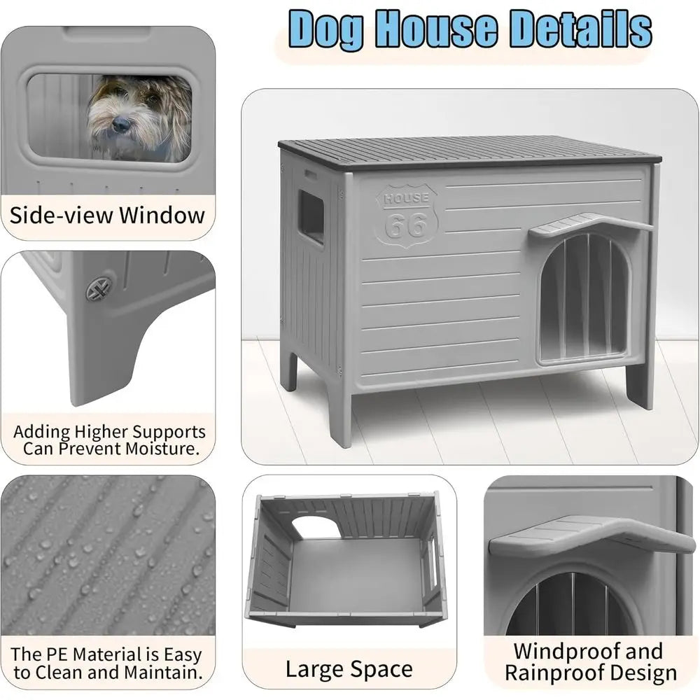 Durable Waterproof Plastic Dog House For Outdoor And Indoor Use