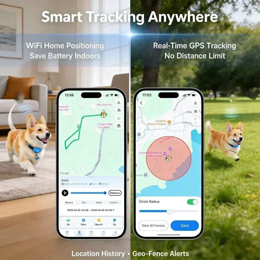 WANWAYTECH GPS Pet Tracker 4G For Dogs And Cats Real Time Tracking