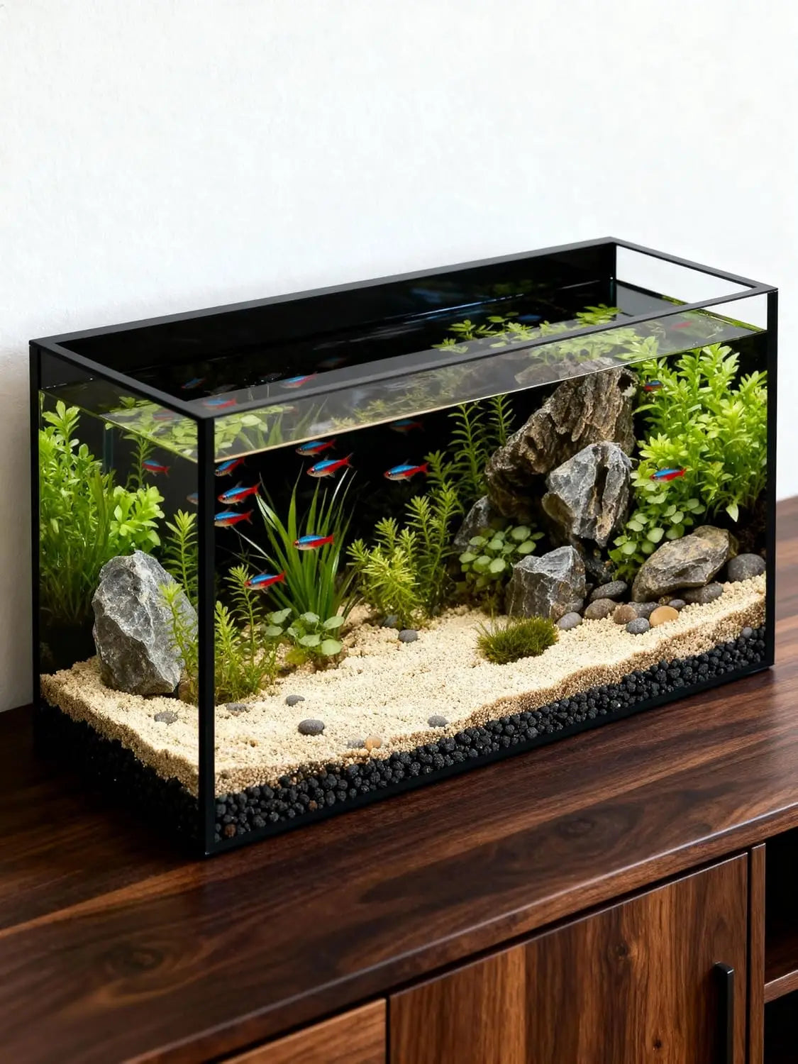 Ultra Clear Rimless Aquarium For Betta And Shrimp Desktop