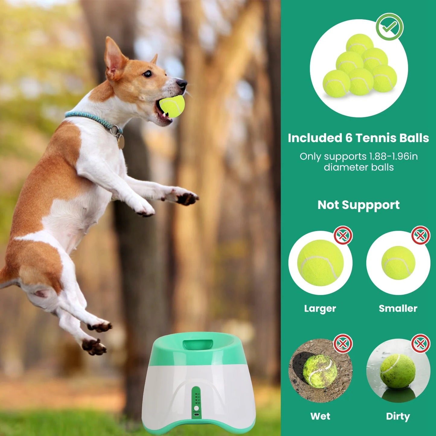 Automatic Dog Ball Launcher USB Rechargeable Fetch Machine