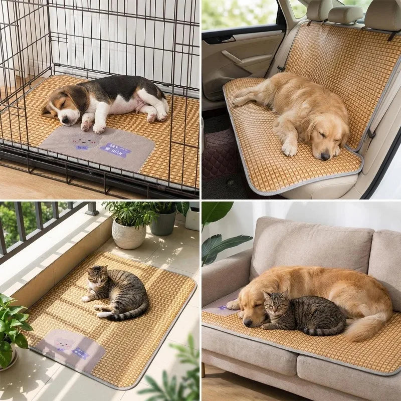 Pet Cooling Mat For Dogs And Cats, Breathable Non-Slip Bed