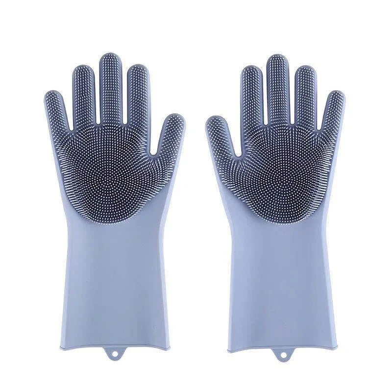 Eco Silicone Pet Grooming Gloves For Bathing And Cleaning
