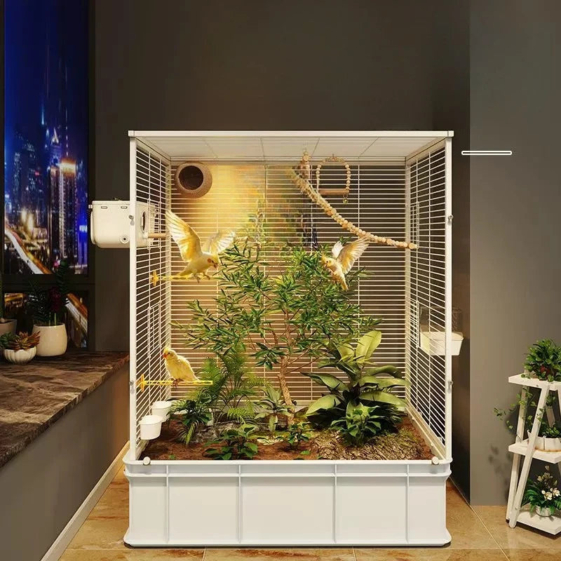 Stainless Steel Bird Cages For Canaries And Finches Indoor Aviary