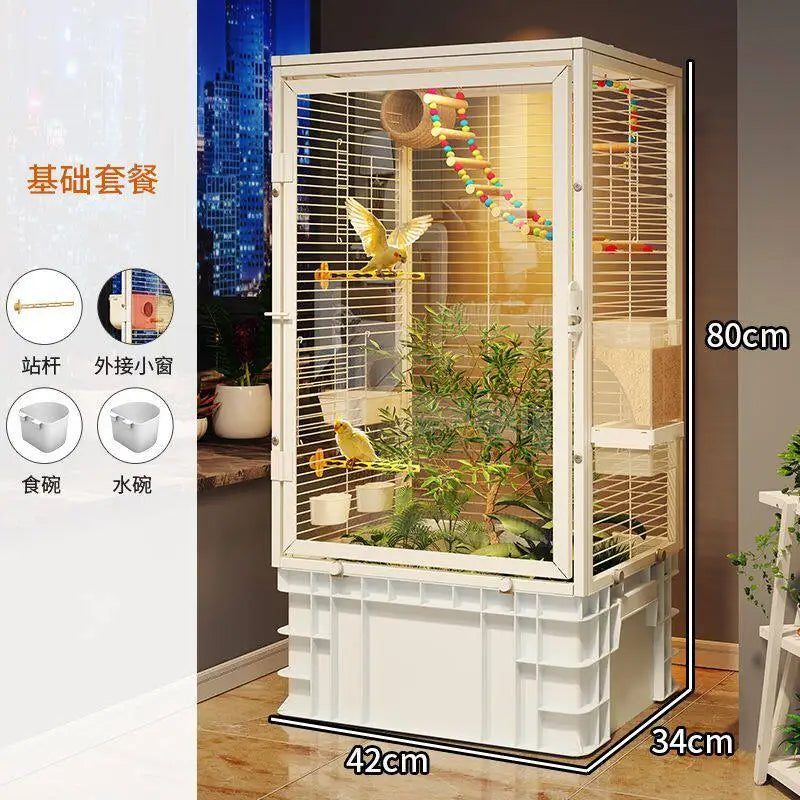 Stainless Steel Bird Cages For Canaries And Finches Indoor Aviary