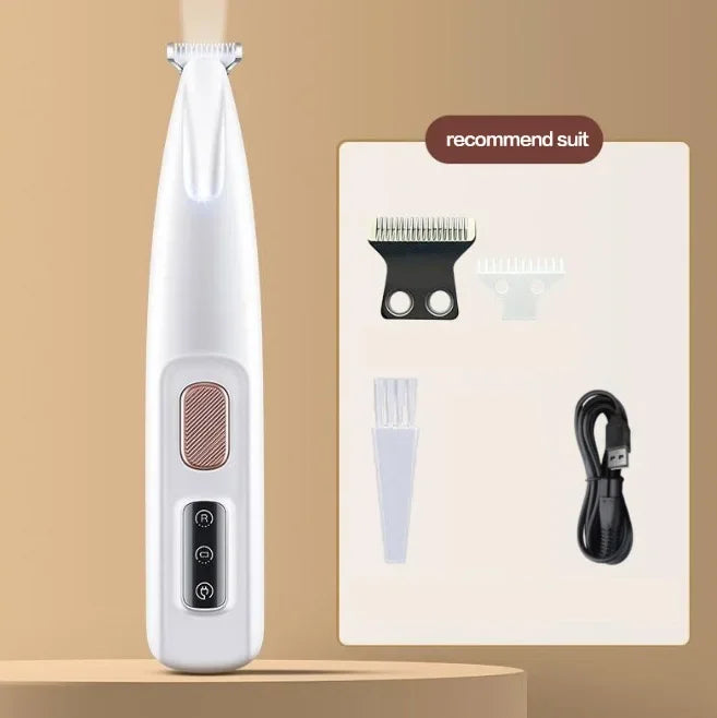 Dog Paw Trimmer With LED Light Waterproof Display For Grooming