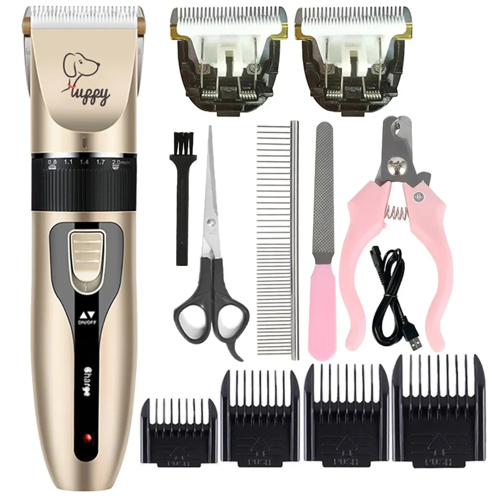 Cordless Pet Hair Clipper Kit For Dogs Cats Rabbits Grooming