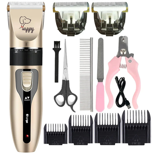 Cordless Pet Hair Clipper Kit For Dogs Cats Rabbits Grooming