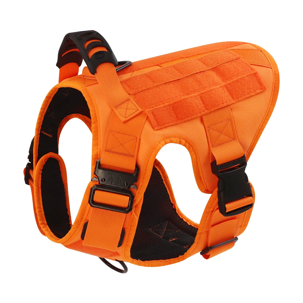 Military Camouflage Nylon Dog Harness With Adjustable Vest