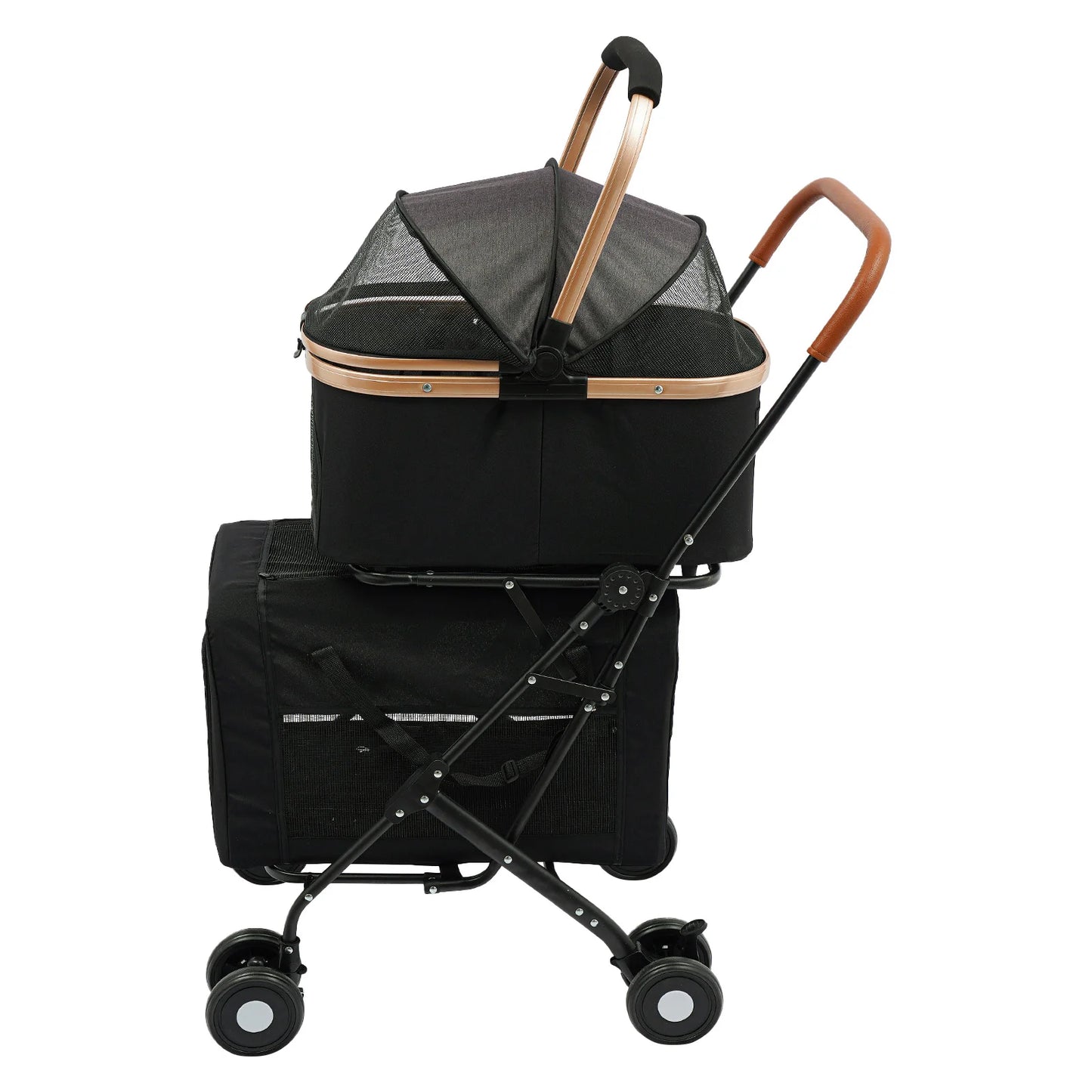 3 In 1 Heavy Duty Pet Stroller With Carriers 77Lbs