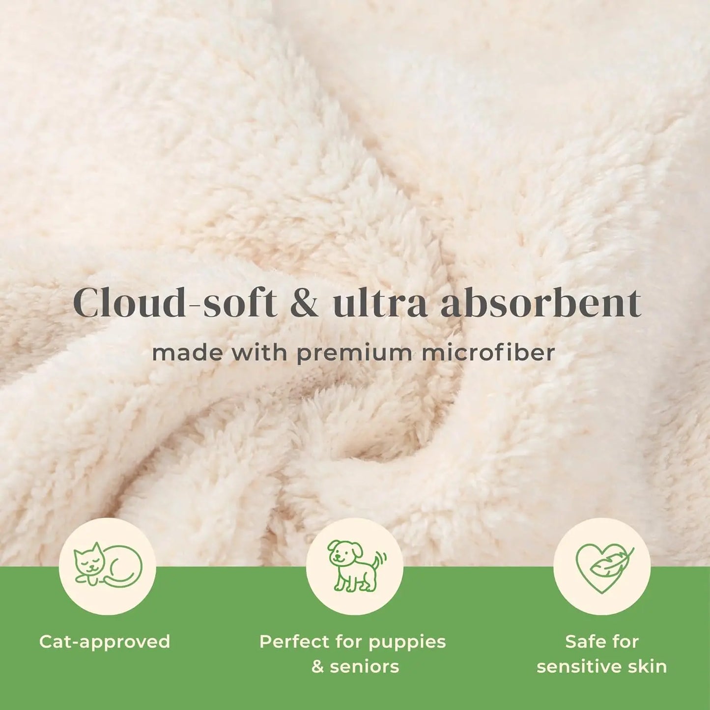 Quick-Dry Microfiber Pet Spa Towels 2 Piece Set For Pets