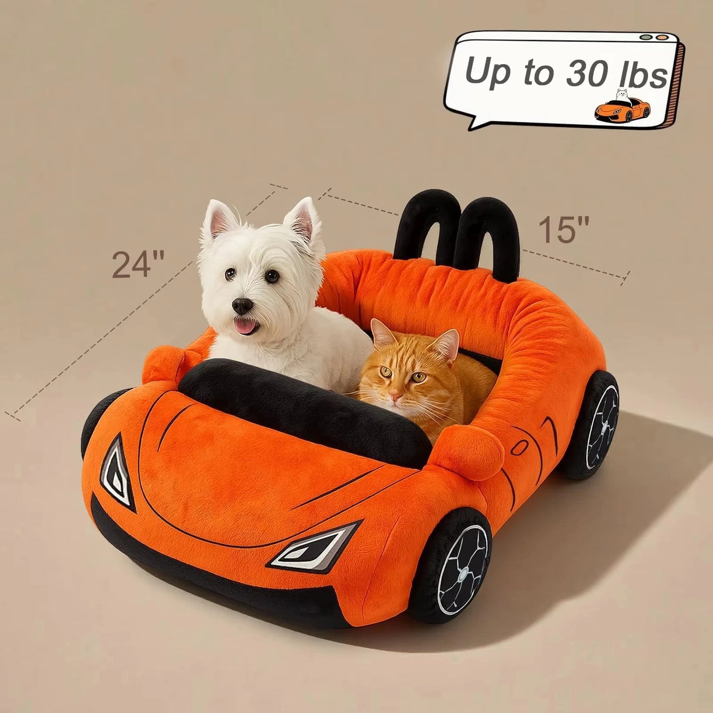 CWV Supercar Cat Bed Cozy Private Kitten Bed With Pillow