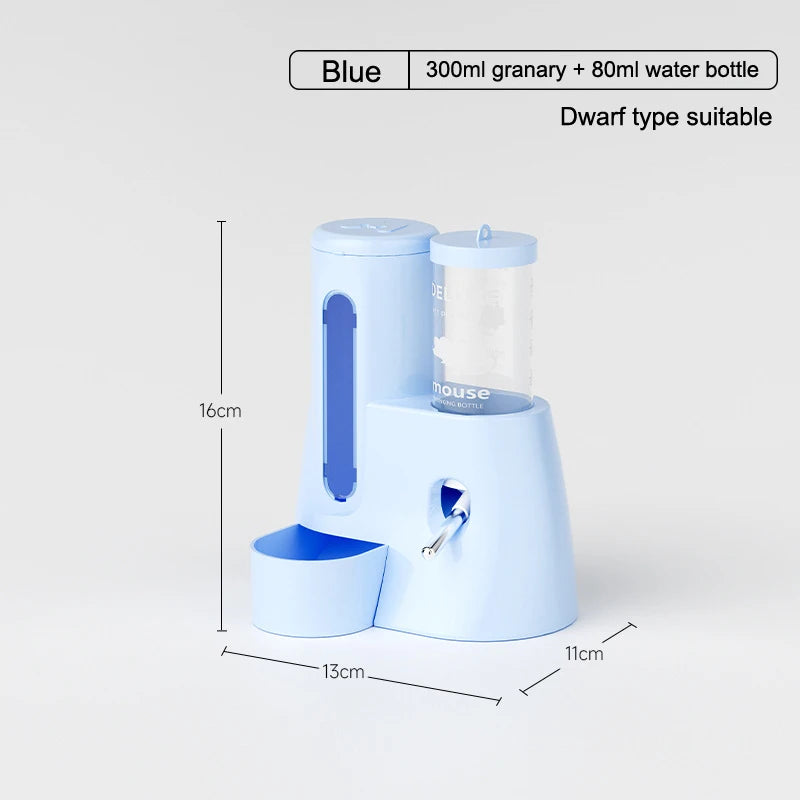 Automatic Hamster Feeder And Waterer Dispenser With Large Capacity