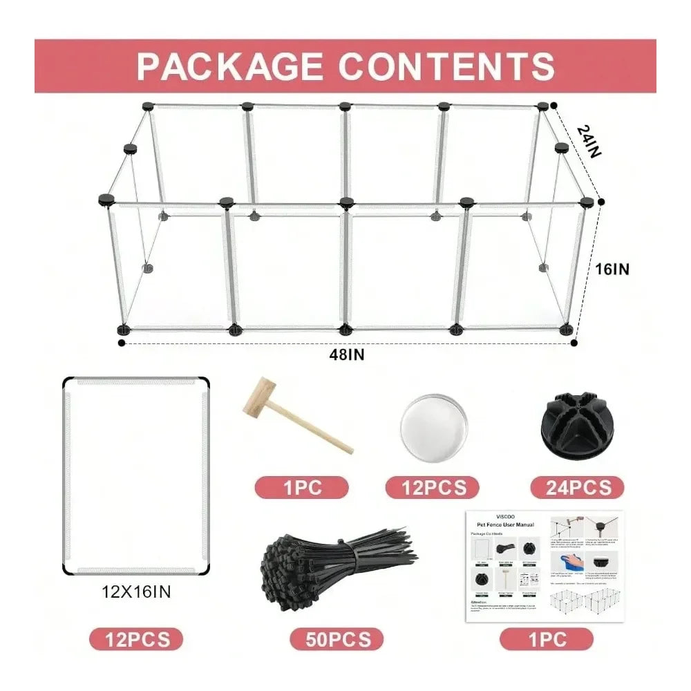 XMSJ Small Animal Playpen Waterproof Indoor Outdoor Portable