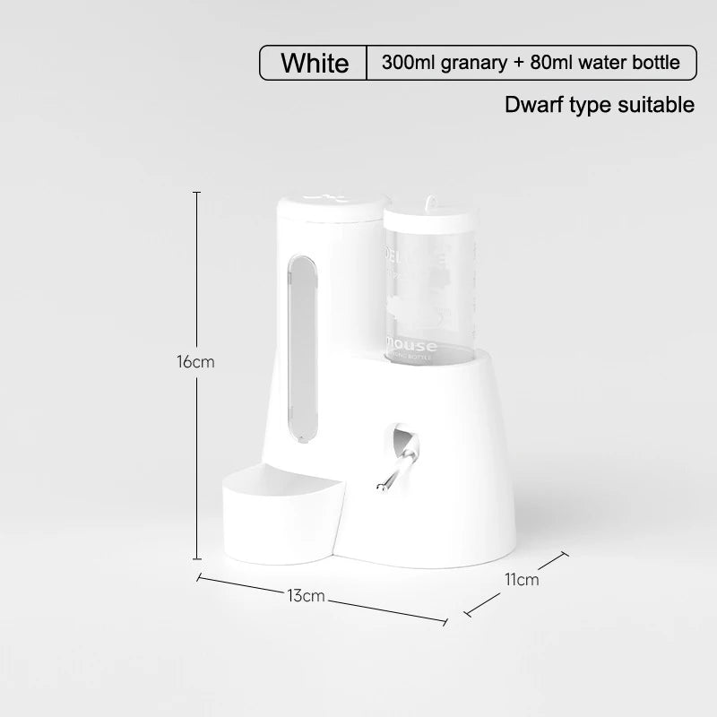 Automatic Hamster Feeder And Waterer Dispenser With Large Capacity