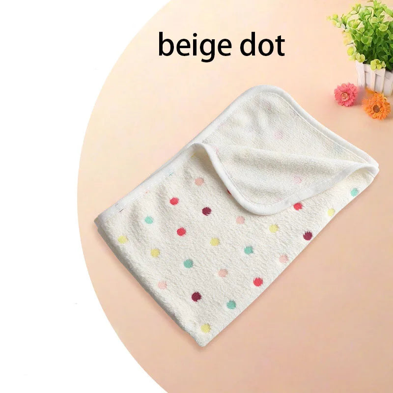 Velvet Pet Blanket With Paw Bone Pattern Soft Fleece Mat