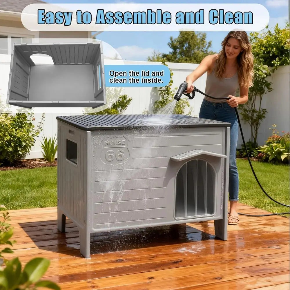Durable Waterproof Plastic Dog House For Outdoor And Indoor Use