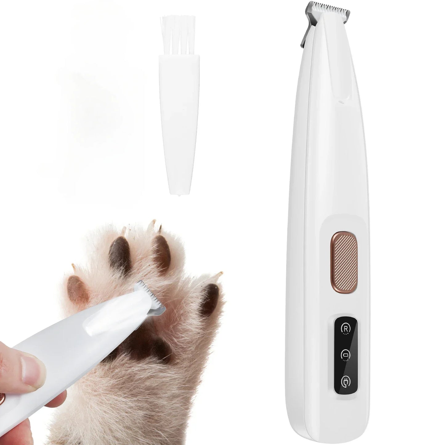 Dog Paw Trimmer With LED Light Waterproof Display For Grooming