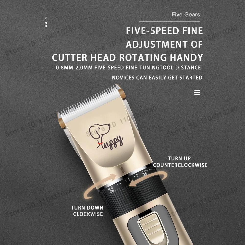 Cordless Pet Hair Clipper Kit For Dogs Cats Rabbits Grooming