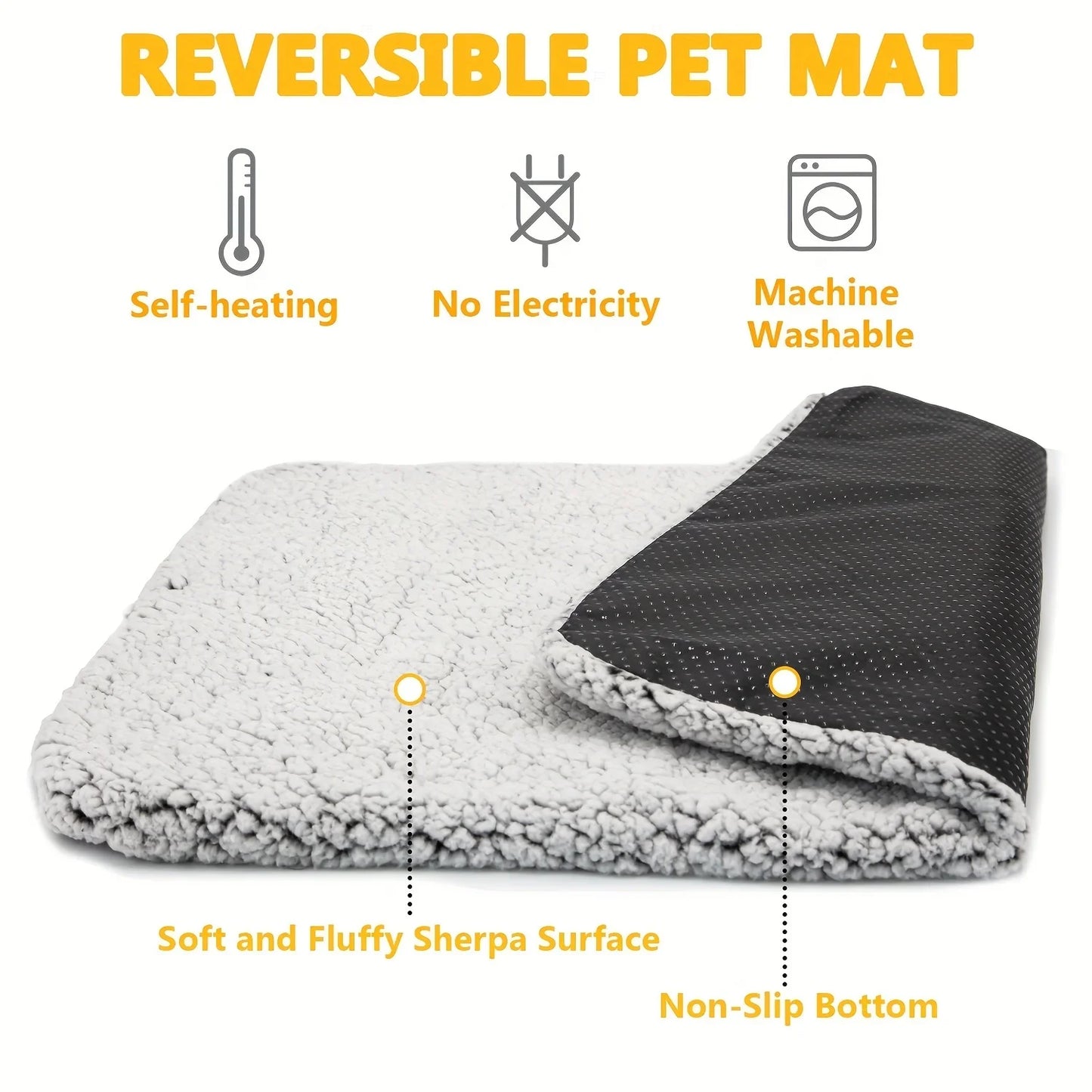 Self-Heating Pet Pad Blanket For Dogs And Cats No Electricity