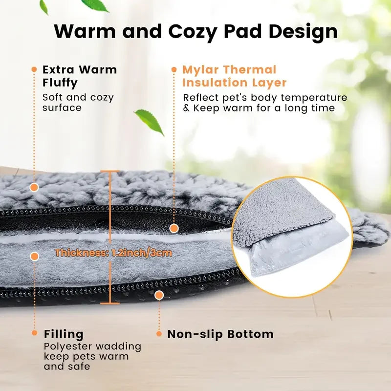 Self-Heating Pet Pad Blanket For Dogs And Cats No Electricity