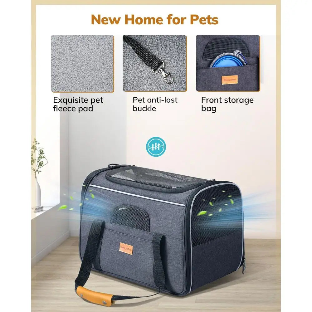 Soft Cat Carrier With Cushioned Comfort And Airline Approved