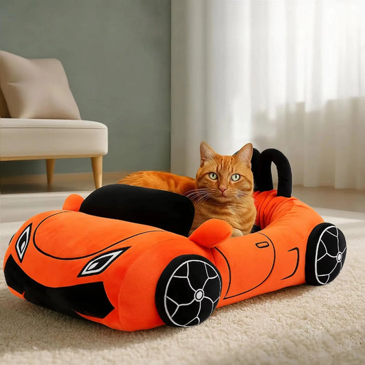 CWV Supercar Cat Bed Cozy Private Kitten Bed With Pillow