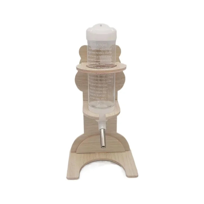 Hamster Water Bottle Rack Vertical Solid Wood Bracket