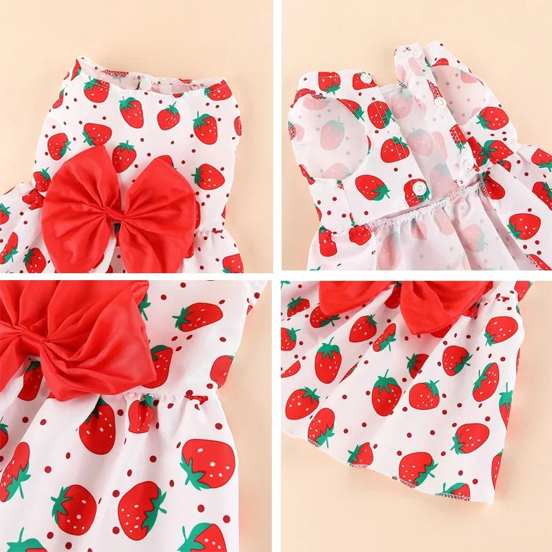 Puppy Princess Lace Dress For Small Medium Dogs Bow Skirt