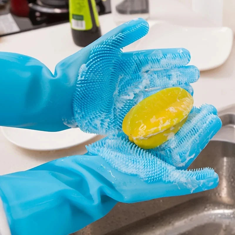 Eco Silicone Pet Grooming Gloves For Bathing And Cleaning