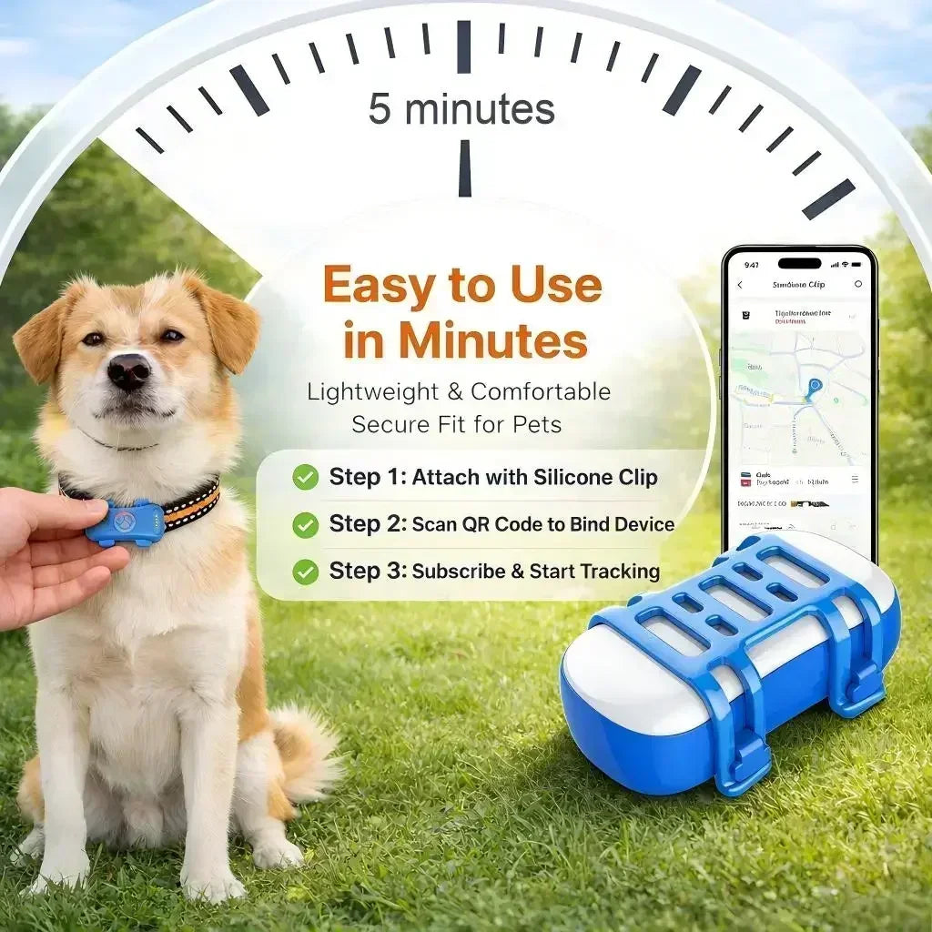 WANWAYTECH GPS Pet Tracker 4G For Dogs And Cats Real Time Tracking