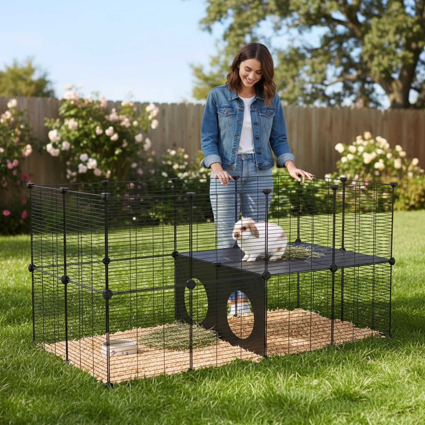 Portable Metal Small Animal Playpen For Guinea Pigs And Rabbits