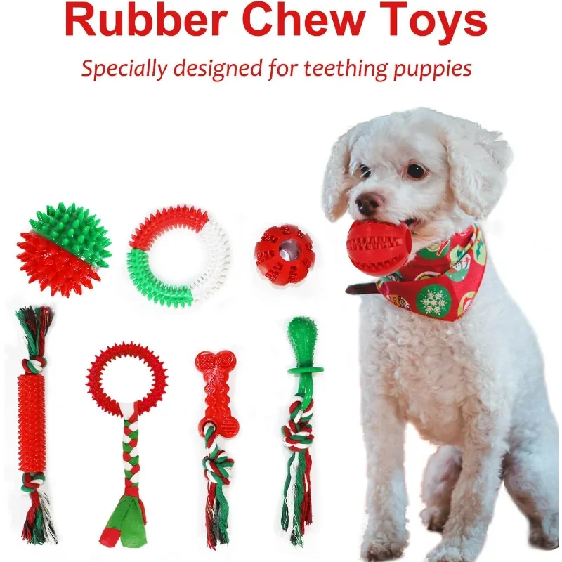 Christmas Dog Toys 15 Pack Chew Toys For Teething Puppies
