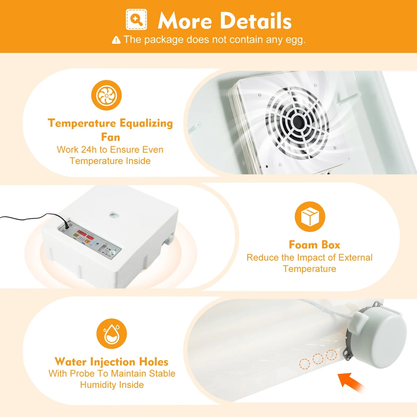 64 Egg Incubator With Auto Turning And Digital Temperature Control
