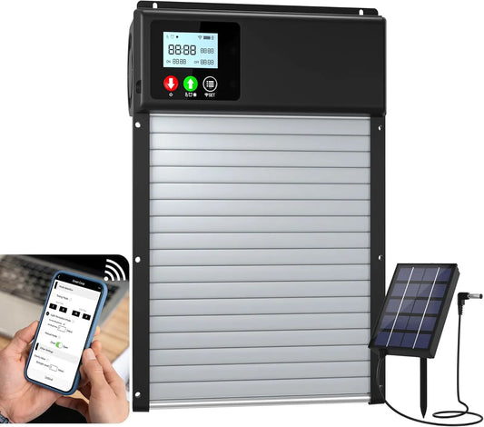 WiFi Automatic Chicken Coop Door Opener With Solar Battery